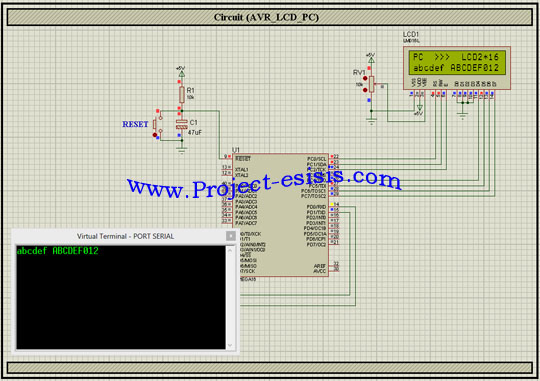 برنامه ای بنویسید که داده های ارسالی از کامپیوتر را دریافت کند و بر روی LCD نمایش دهد؟ 